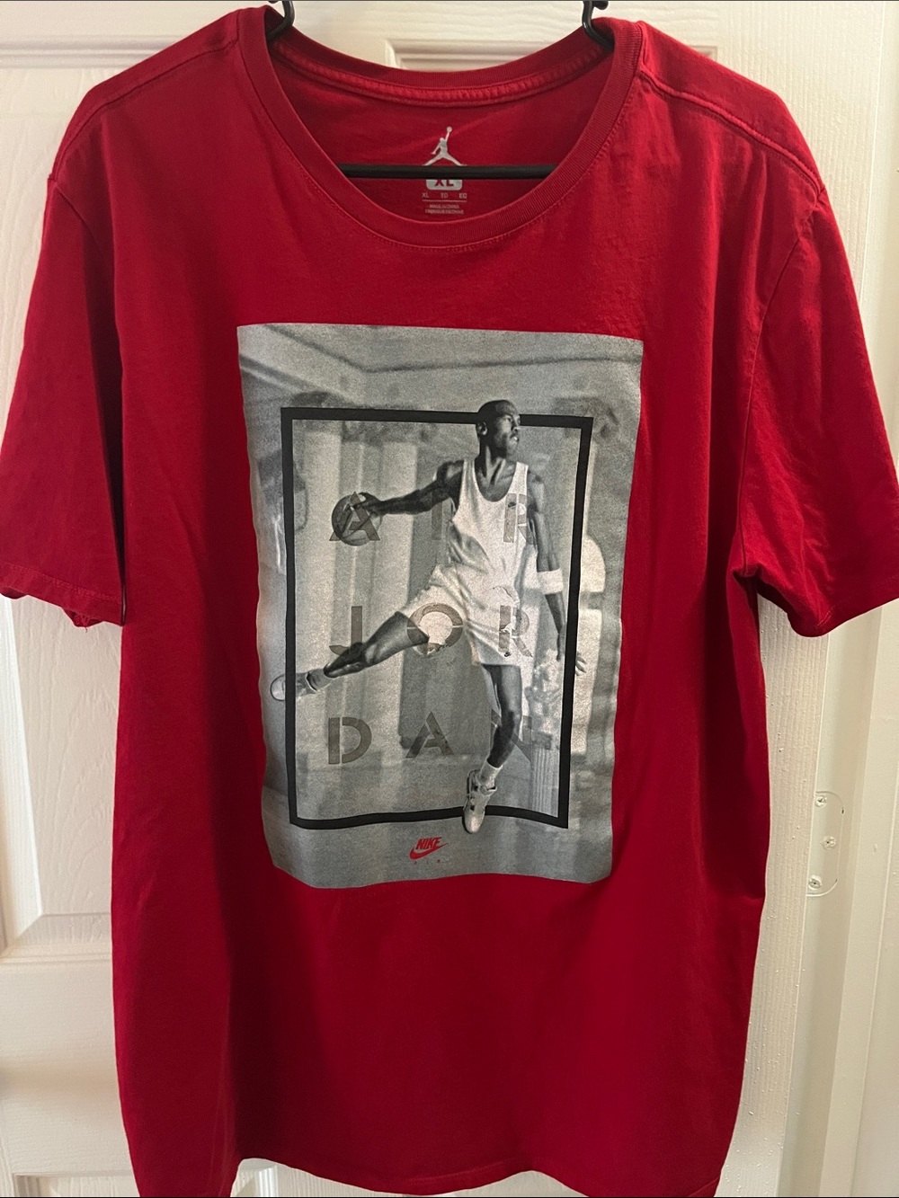 Nike Red MJ Basketball Graphic Crew T-Shirt